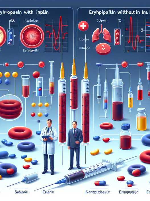 Diferencias en resultados al usar Erythropoietin con y sin insulina