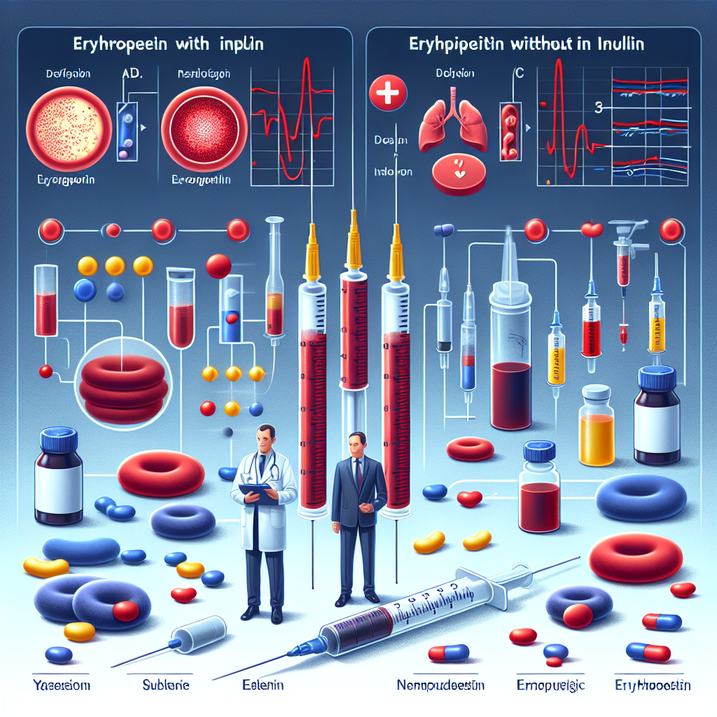 Diferencias en resultados al usar Erythropoietin con y sin insulina
